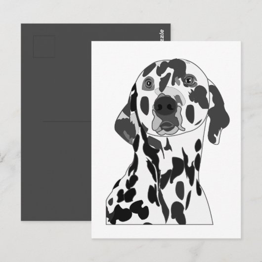 Dalmatiner Hund Postkarte (Vorne/Hinten)