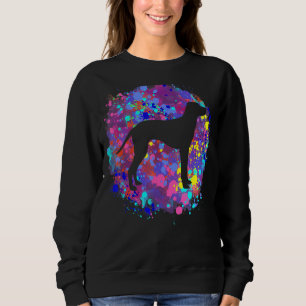 Dalmatiner Hund Rosa Wasserfarbe-Splatter-Art Lieb Sweatshirt