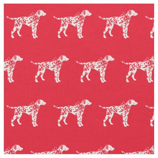Dalmatiner Hund Silhouette Haustier Rot Stoff (Nahaufnahme)