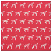 Dalmatiner Hund Silhouette Haustier Rot Stoff (Muster)