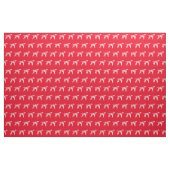 Dalmatiner Hund Silhouette Haustier Rot Stoff (Fat Quarter (45,7 x 55,9 cm))