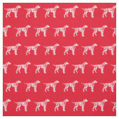 Dalmatiner Hund Silhouette Haustier Rot Stoff (Muster)