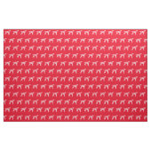 Dalmatiner Hund Silhouette Haustier Rot Stoff (Fat Quarter (45,7 x 55,9 cm))