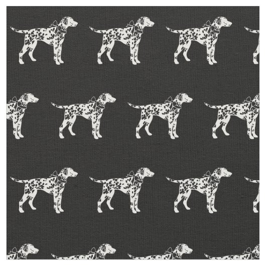 Dalmatiner Hund Silhouette Haustier Stoff (Nahaufnahme)