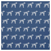 Dalmatiner Hund Silhouette Hunde Navy Blau Stoff (Muster)