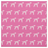Dalmatiner Hund Silhouette Pet Pink Stoff (Muster)
