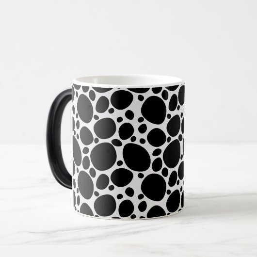 Dalmatiner Hund Tier Schwarz-Weiß-Muster Verwandlungstasse (Vorderseite Links)