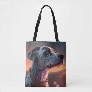Dalmatiner Hund Tierportrait Malerei Liebe Tasche