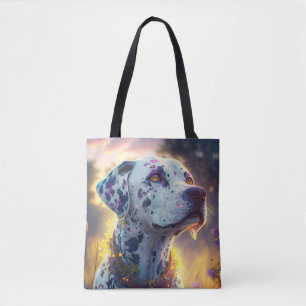 Dalmatiner Hund Tierportrait Malerei Liebe Tasche