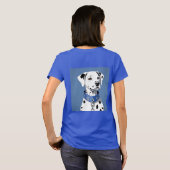 Dalmatiner Hund tragen einen blauen Collar T-Shirt (Schwarz voll)