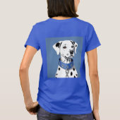 Dalmatiner Hund tragen einen blauen Collar T-Shirt (Rückseite)