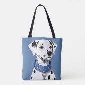 Dalmatiner Hund tragen einen blauen Collar Tasche (Rückseite)