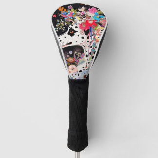 Dalmatiner Hund und Blume 002 - Schneidereichen Golf Headcover