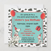 Dalmatiner Hund und Welpen Einladungen zur Geburts (Vorderseite)