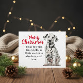 Dalmatiner Hund Urlaubskarte Feiertagspostkarte