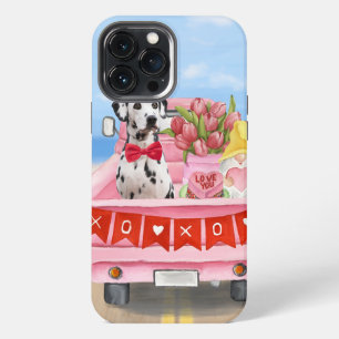 Dalmatiner-Hund Valentinstag LKW Herzen iPhone 13 Pro Max Hülle
