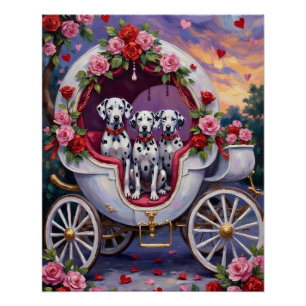 Dalmatiner Hund Valentinstag Poster
