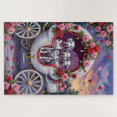 Dalmatiner Hund Valentinstag Puzzle (Horizontal)