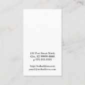 Dalmatiner-Hund Visitenkarte (Rückseite)