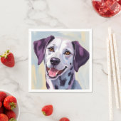 Dalmatiner | Hund Wasserfarbe Haustiermalerei Serviette (Beispiel)