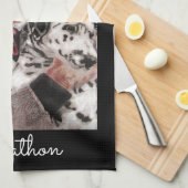 Dalmatiner Hund Wasserfarben Hunde Haustiere Küche Geschirrtuch (Viertel Falte)