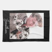 Dalmatiner Hund Wasserfarben Hunde Haustiere Küche Geschirrtuch (Horizontal)