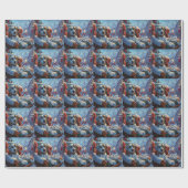 Dalmatiner Hund Weihnachten Geschenkpapier (Flach)