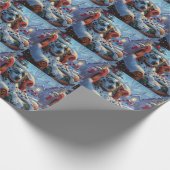 Dalmatiner Hund Weihnachten Geschenkpapier (Ecke)
