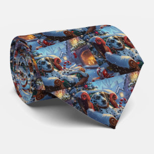 Dalmatiner Hund Weihnachten Krawatte