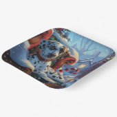 Dalmatiner Hund Weihnachten Pappteller (Gewinkelt)