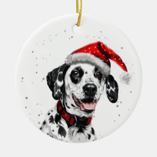 Dalmatiner Hund Weihnachten Personalisiert Keramik Ornament