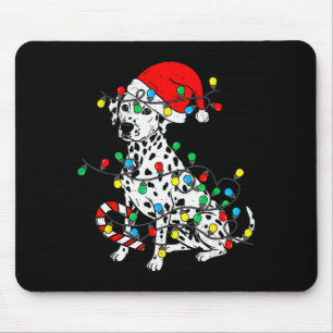 Dalmatiner-Hund-Weihnachtsbeleuchtung Weihnachtsma Mousepad
