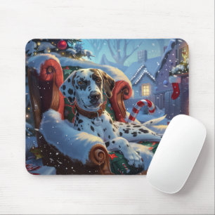 Dalmatiner-Hund Weihnachtsfestlich Mousepad