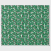 Dalmatiner Hund Weihnachtshund Geschenkpapier (Flach)