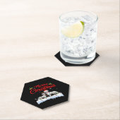 Dalmatiner Hund Weihnachtslicht Weihnachtsmannmütz Untersetzer (Vor Ort)