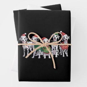 Dalmatiner-Hund-Weihnachtsliebhaber Xmas Hundemutt Geschenkpapier Set