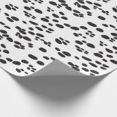 Dalmatiner HUND | weiß u. hinter Geschenkpapier (Ecke)