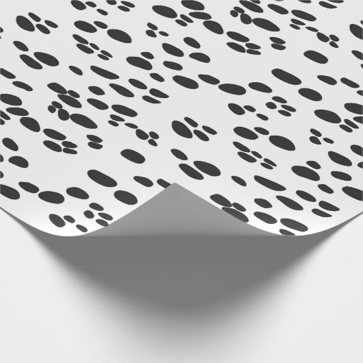 Dalmatiner HUND | weiß u. hinter Geschenkpapier (Ecke)