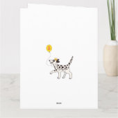 Dalmatiner Hund wünscht glücklichen fünften Geburt Karte (Rückseite)