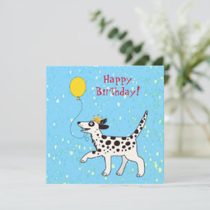Dalmatiner Hund wünscht zum Geburtstag