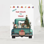 Dalmatiner Hunde Farm LKW Weihnachtskarte Feiertagskarte (Vorderseite)