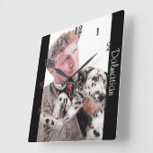 Dalmatiner Hunde Kunst, Tiere Kinder Kinderzimmer  Quadratische Wanduhr (Winkel)