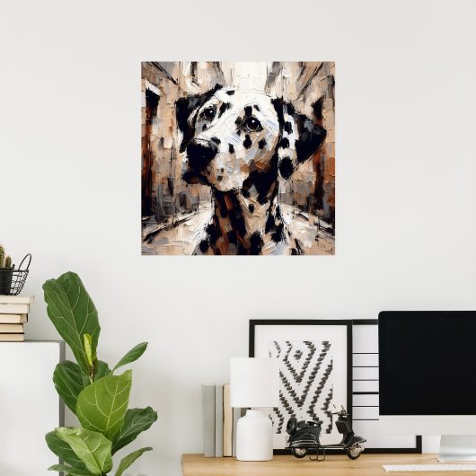 Dalmatiner-Hunde-Kunstposter Poster (Heimbüro)