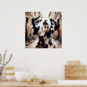 Dalmatiner-Hunde-Kunstposter Poster (Küche)