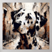Dalmatiner-Hunde-Kunstposter Poster (Vorne)