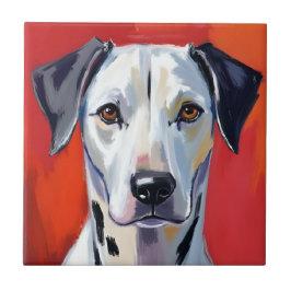 Dalmatiner | Hunde-Malerei Haustier Aquarell Fliese
