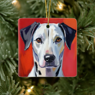 Dalmatiner   Hunde-Malerei Haustier Aquarell Keramikornament