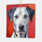 Dalmatiner | Hunde-Malerei Haustier Aquarell Keramikornament (Links)
