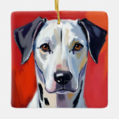 Dalmatiner | Hunde-Malerei Haustier Aquarell Keramikornament (Vorderseite)