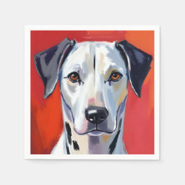 Dalmatiner | Hunde-Malerei Haustier Aquarell Serviette